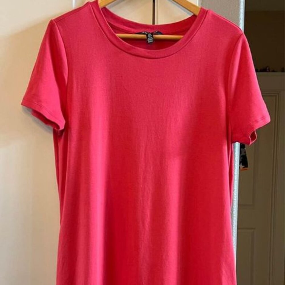 Women's Ellen Tracy T-Shirt Dress-Color Red Robin-Size L - Picture 8 of 8